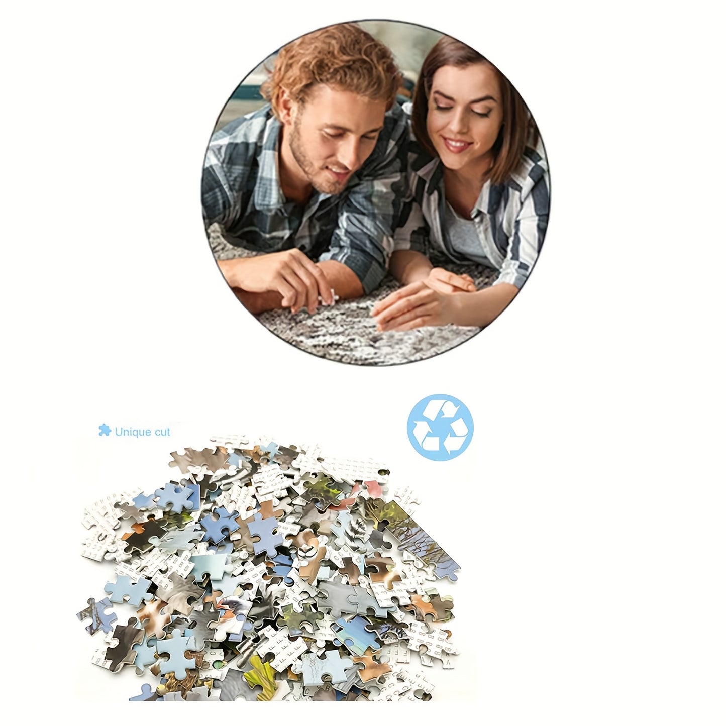 Karácsonyi Adventi Puzzle Kalendárium Mikulással, rénszarvassal és havas falusi jelenettel - 24 napos adventi naptár