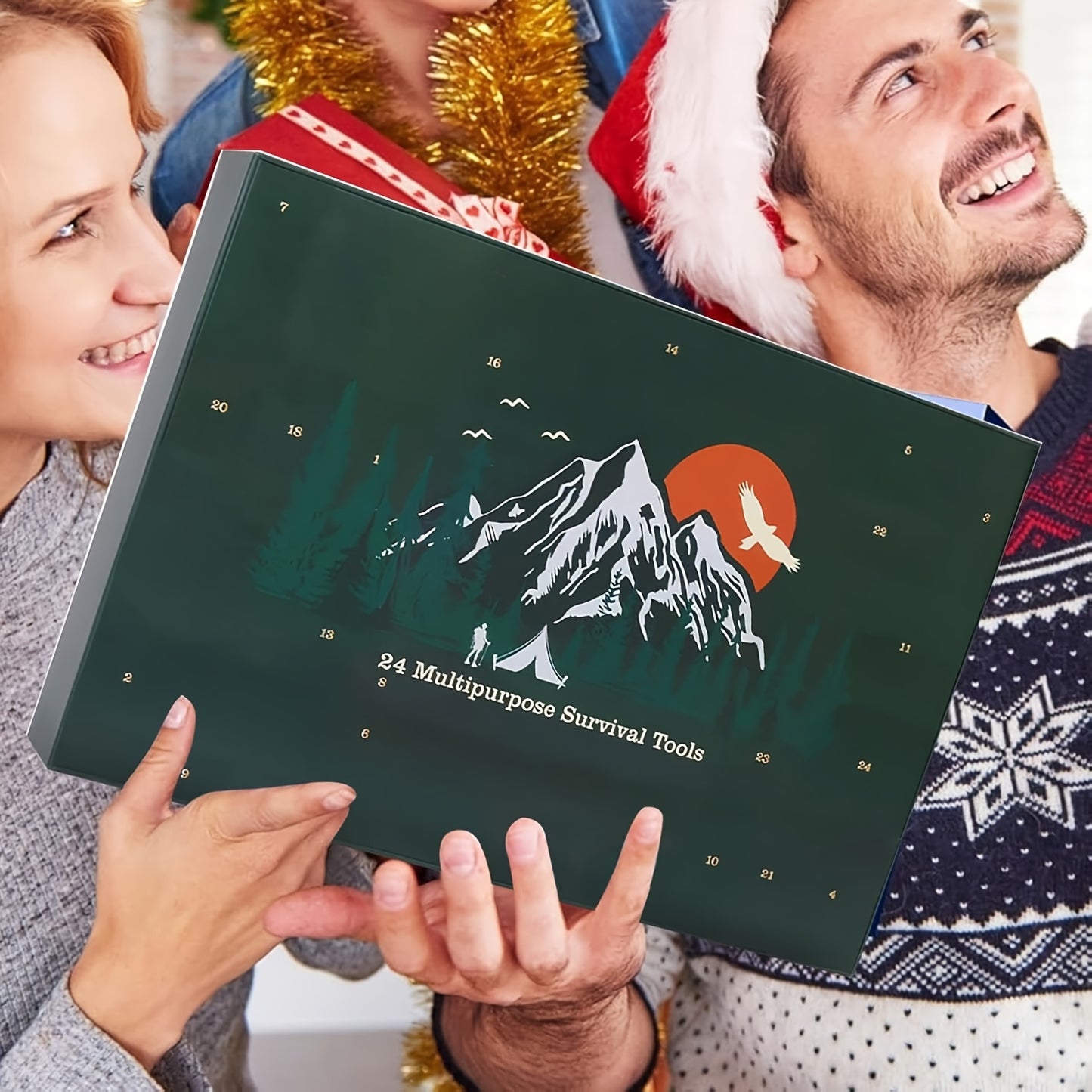 24 Napos Túlélő Eszközkészlet - Survival Kit Adventi Naptár, Outdoor Kütyük és Ajándékok Férfiaknak