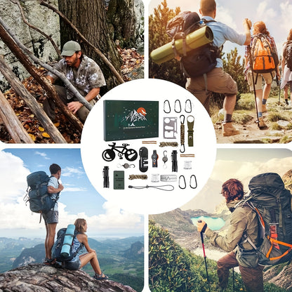 24 Napos Túlélő Eszközkészlet - Survival Kit Adventi Naptár, Outdoor Kütyük és Ajándékok Férfiaknak